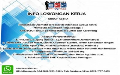 Ada Lowongan Kerja